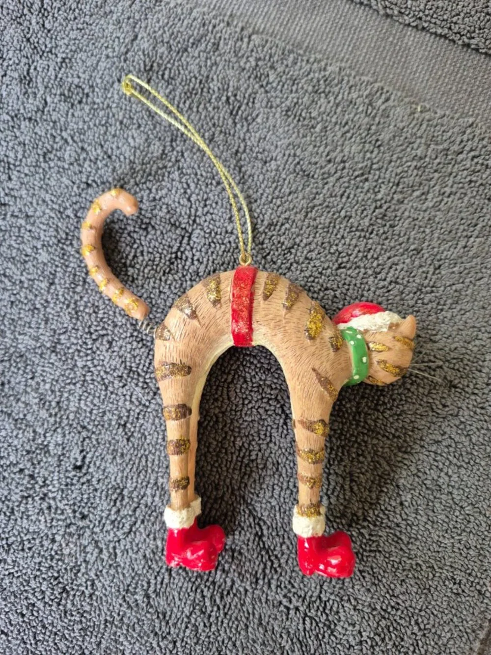 Santa Cat Christmas Ornament New Condition